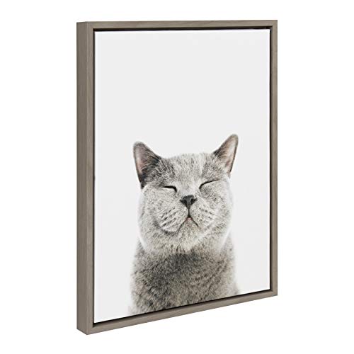 Smiling Cat Framed Canvas Print