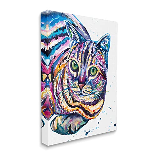 Rainbow Cat Portrait Canvas Wall Art