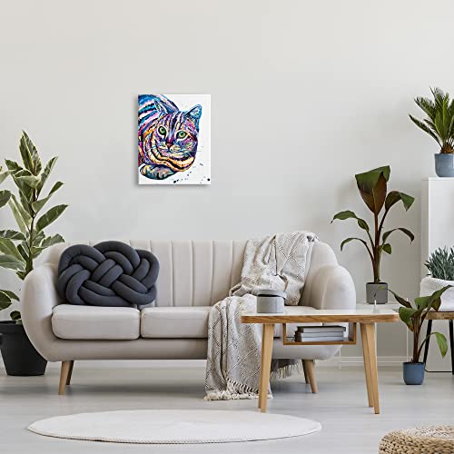 Rainbow Cat Portrait Canvas Wall Art
