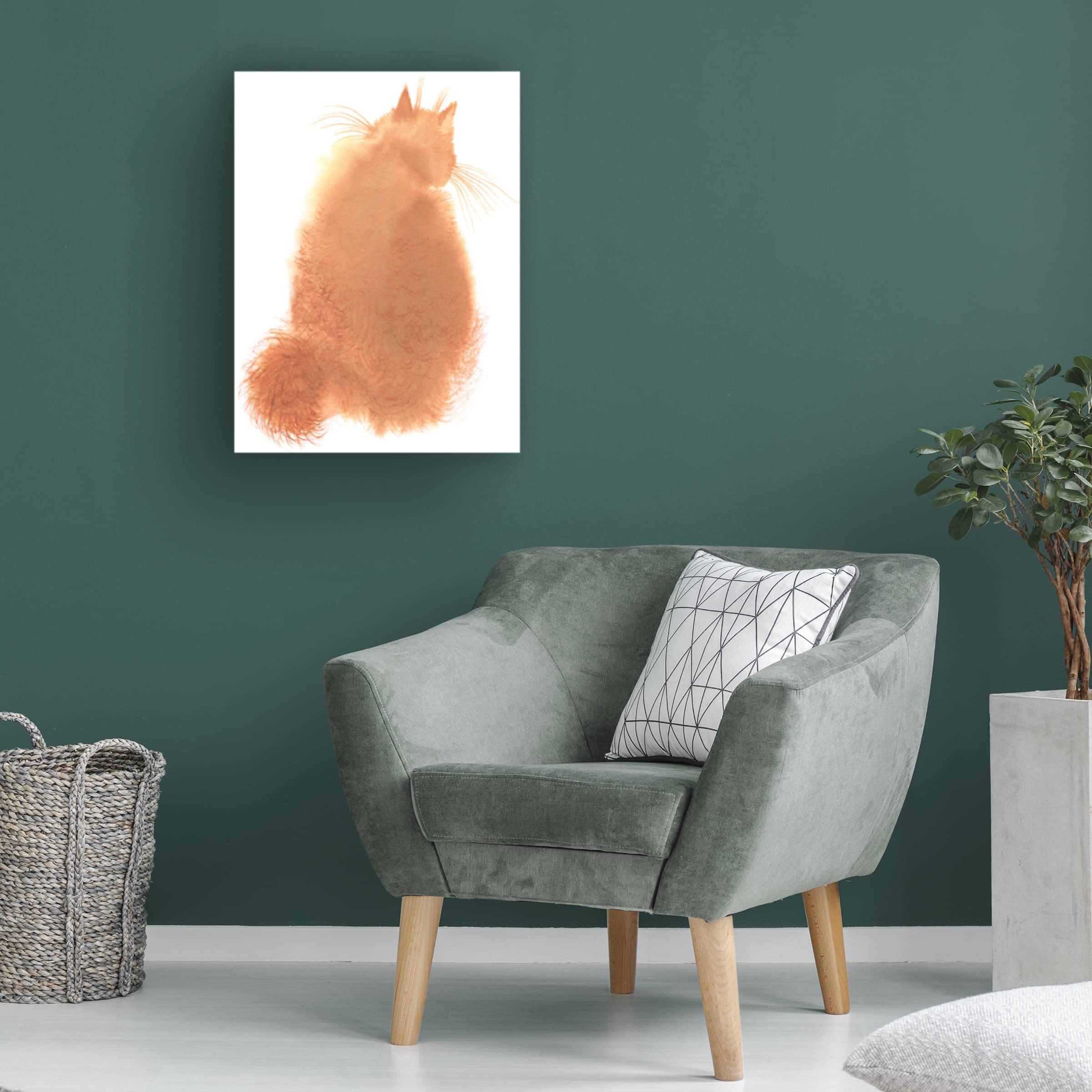 Fluffy Ginger Cat – Canvas Art