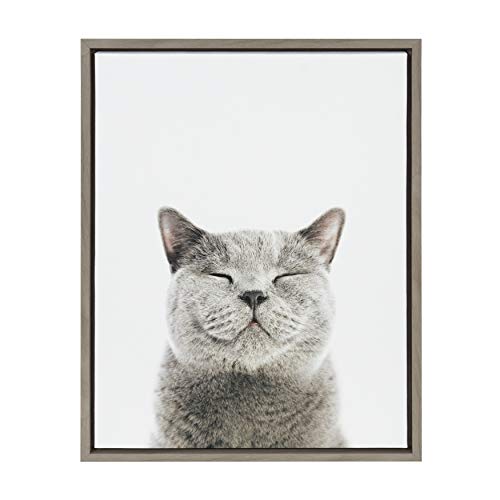 Smiling Cat Framed Canvas Print