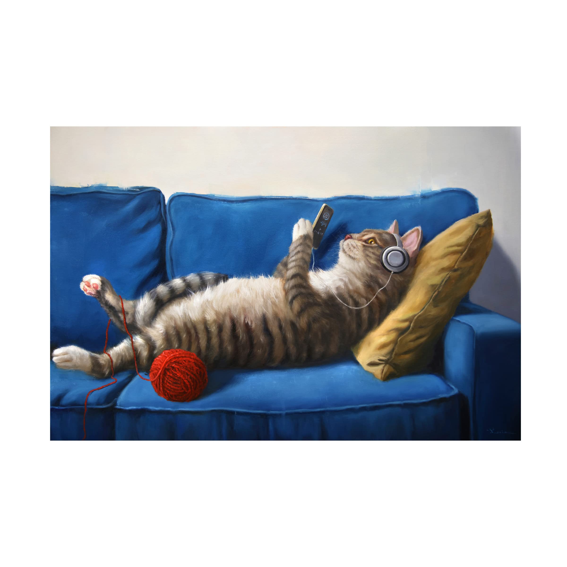 Lazy Sunday Cat – Canvas Print