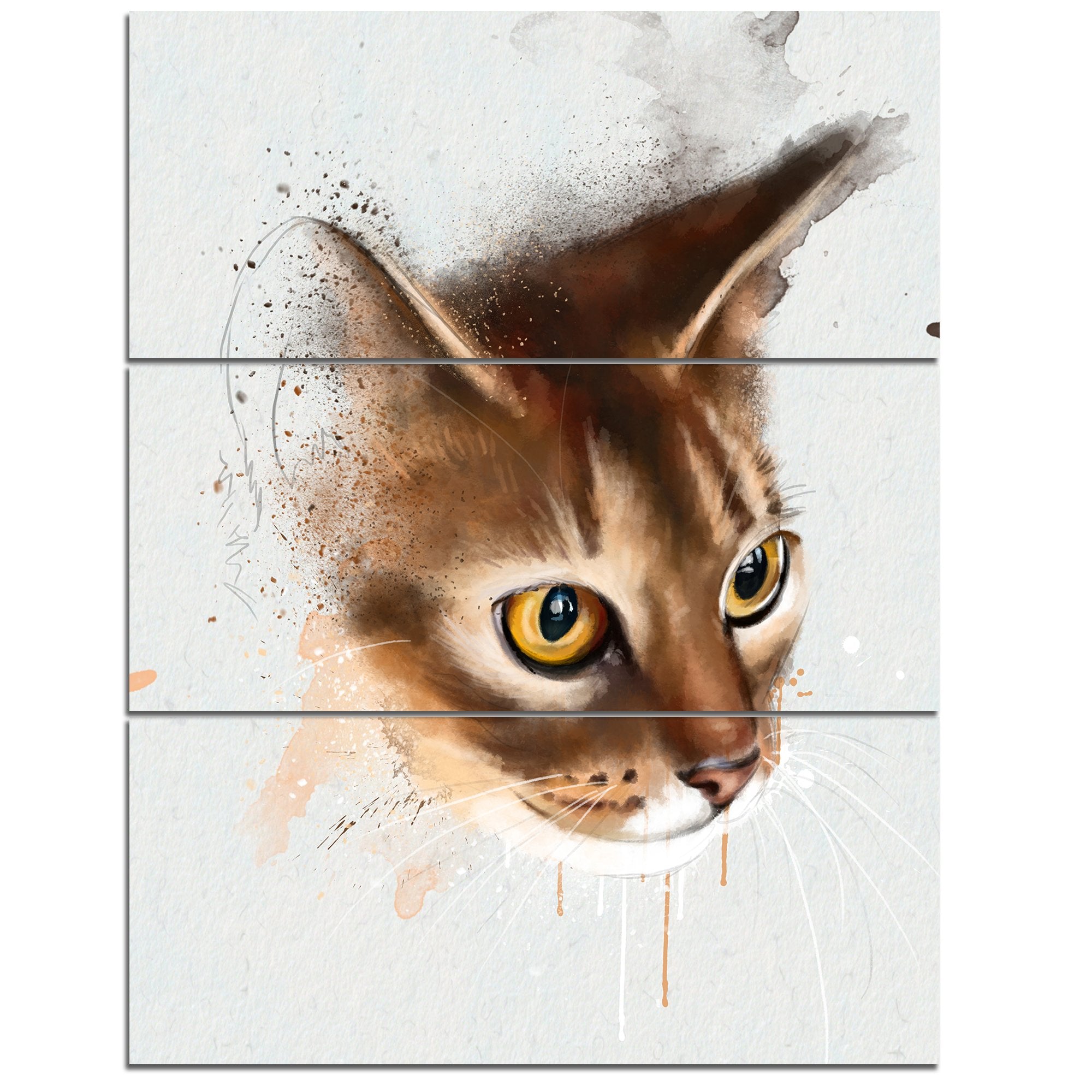 Anxious Brown Cat Canvas Art