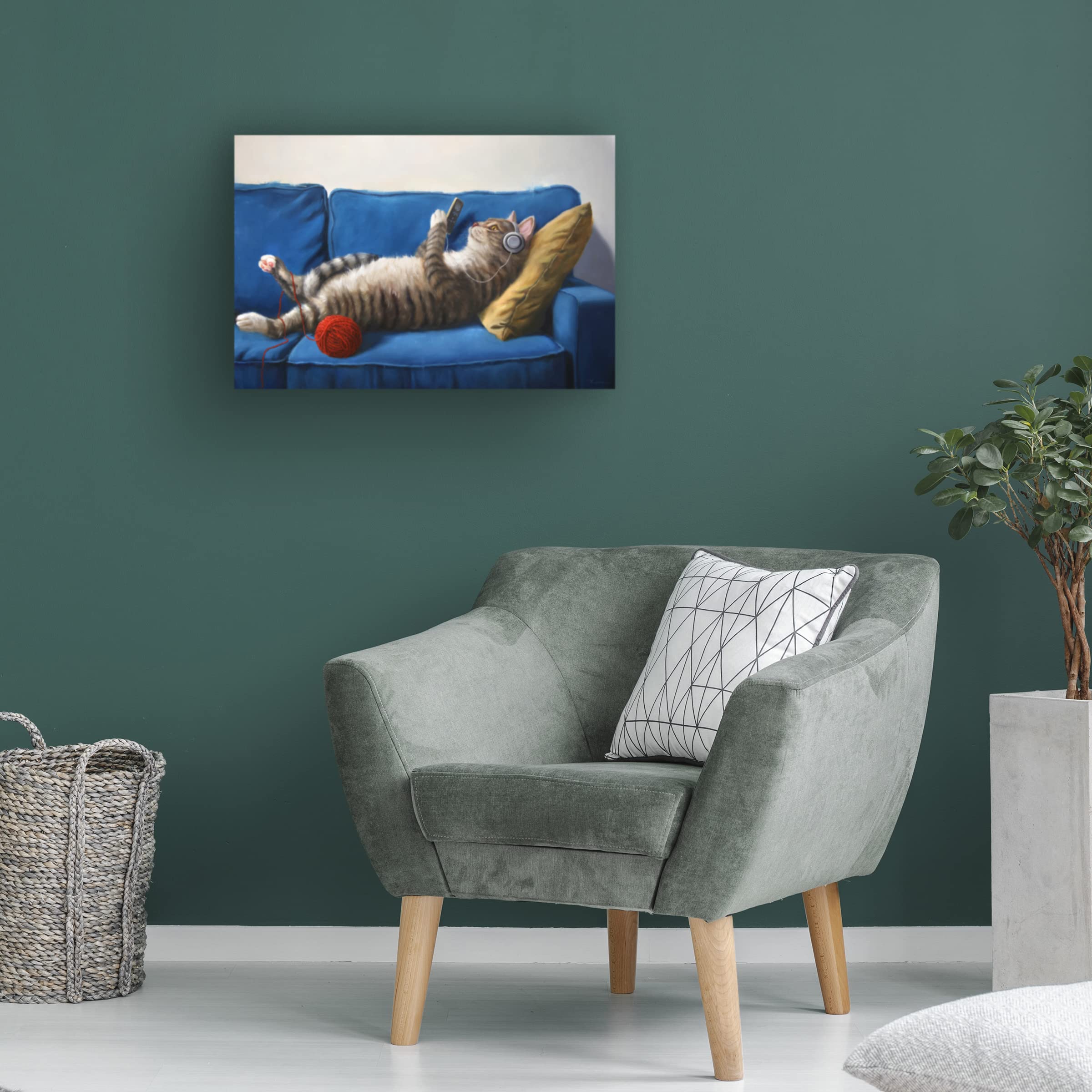 Lazy Sunday Cat – Canvas Print