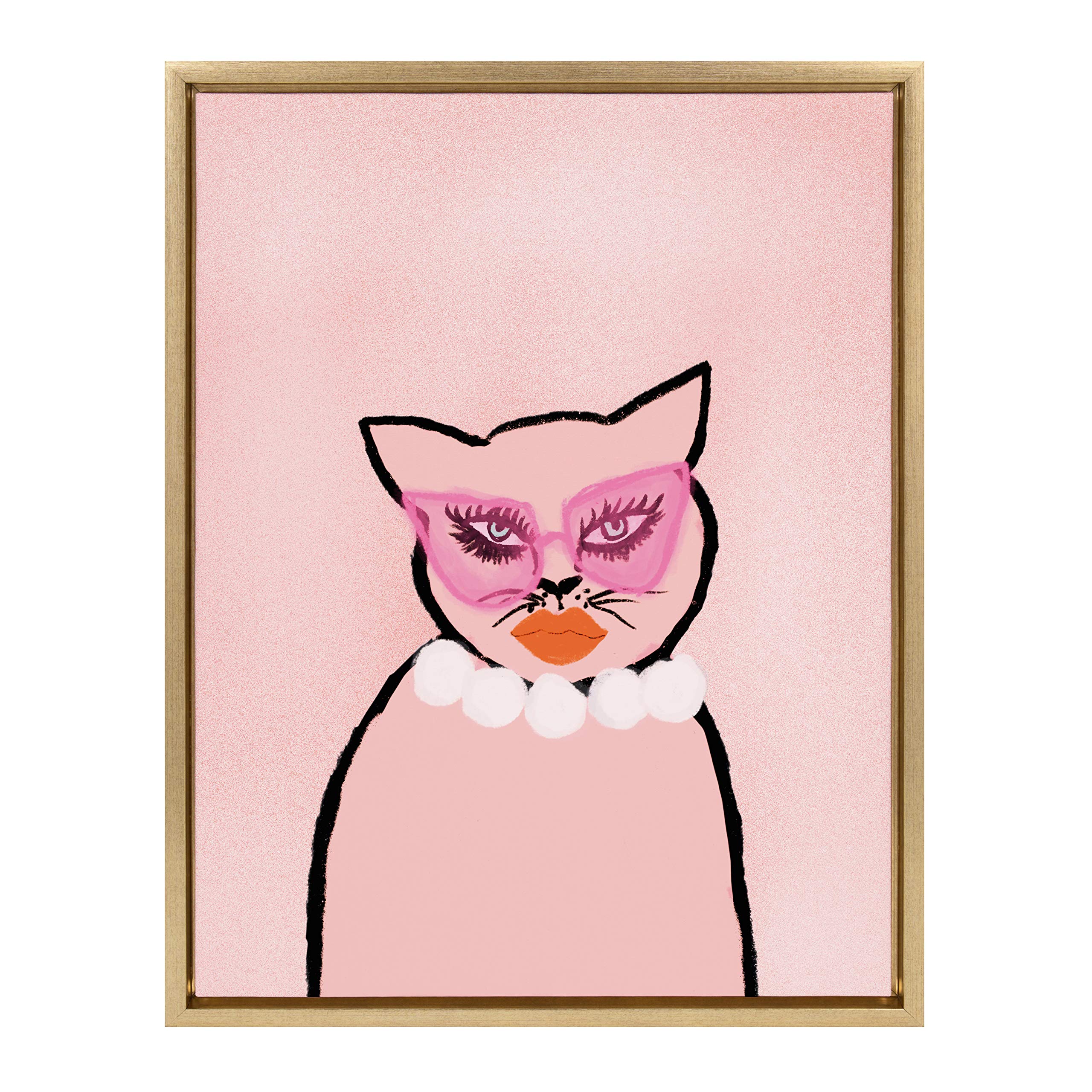 Framed Canvas Cat Wall Print